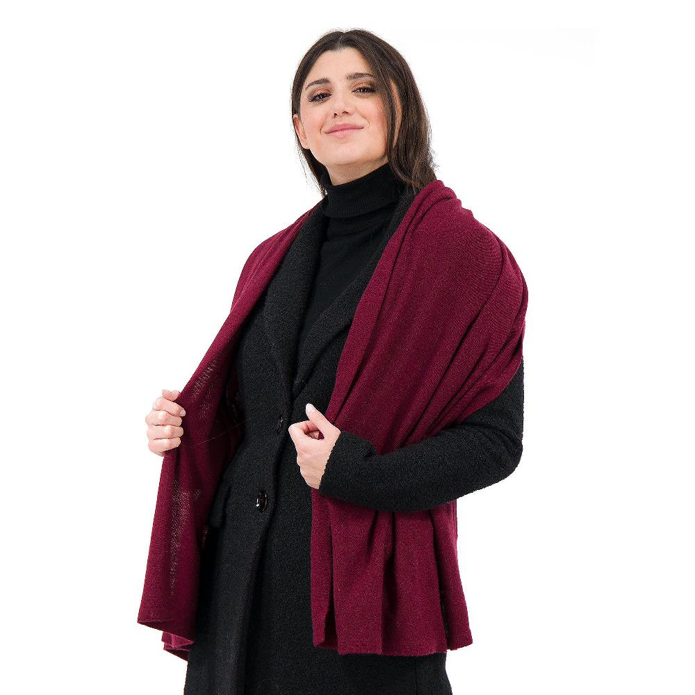 QVC Carlotta Neri Sciarpa In Maglia Con Lana Viscosa E Cachemire