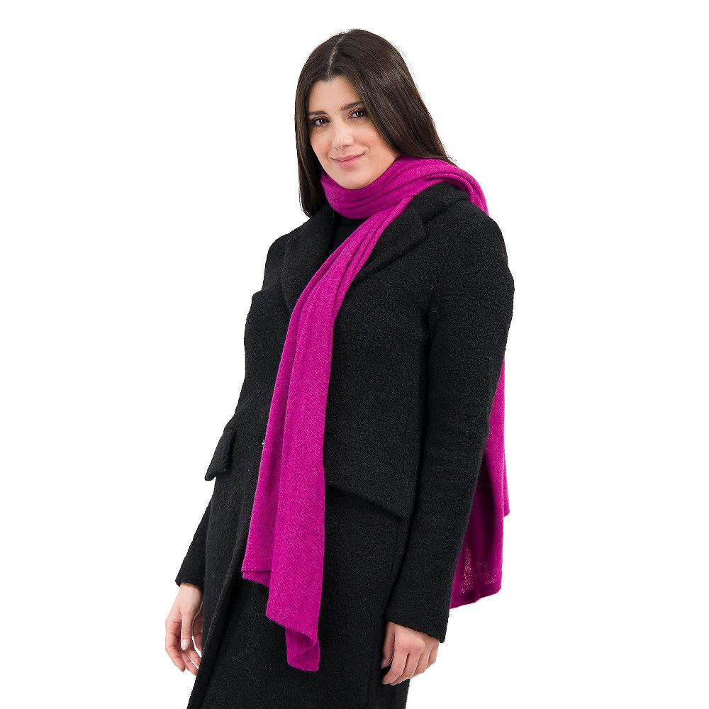 QVC Carlotta Neri Sciarpa In Maglia Con Lana Viscosa E Cachemire