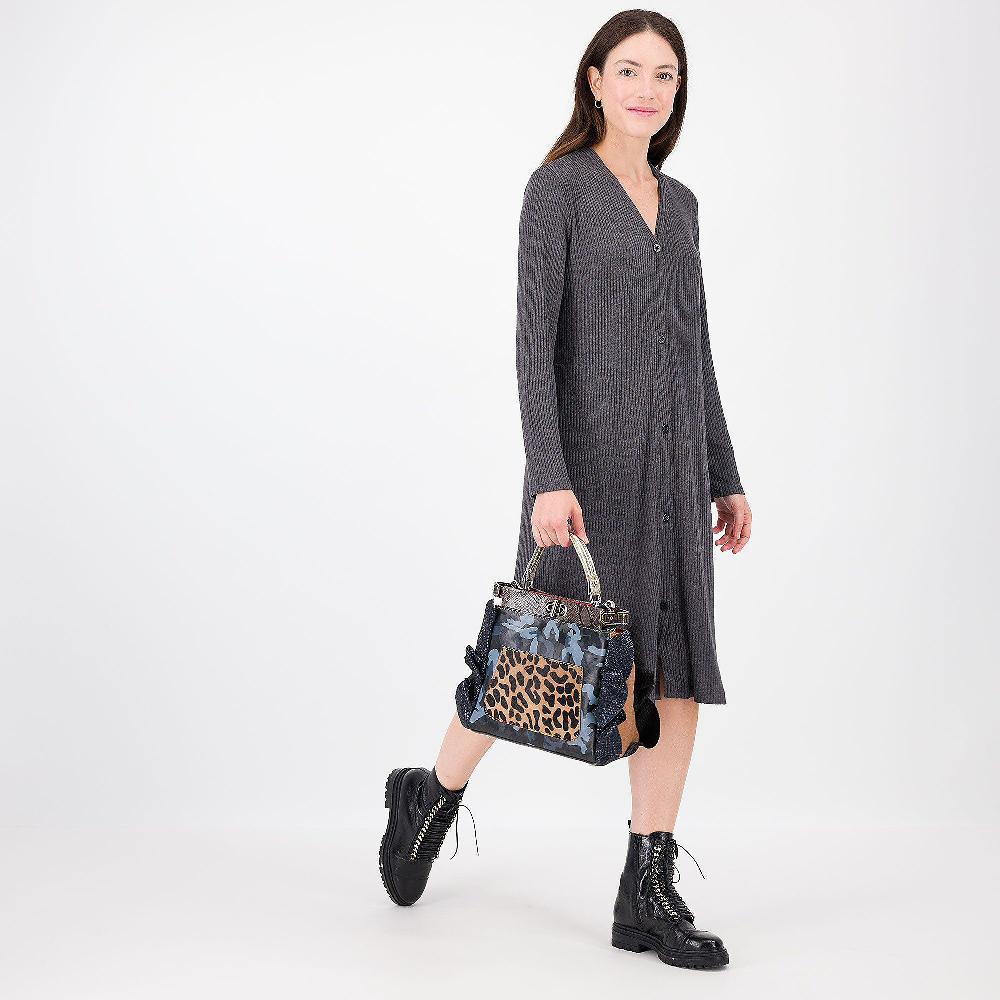 QVC Carole Hochman Cardigan Lungo Con Abbottonatura Centrale E Tasche