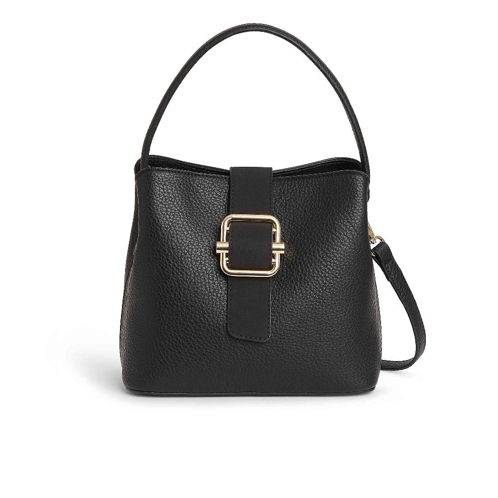 QVC Carrera Accessori Borsa a mano con manico tracolla e fibbia