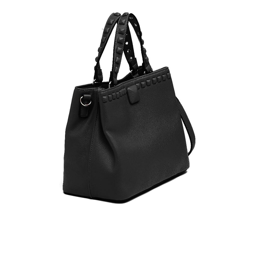 QVC Carrera Accessori Borsa A Mano Con Tracolla E Borchie Francine