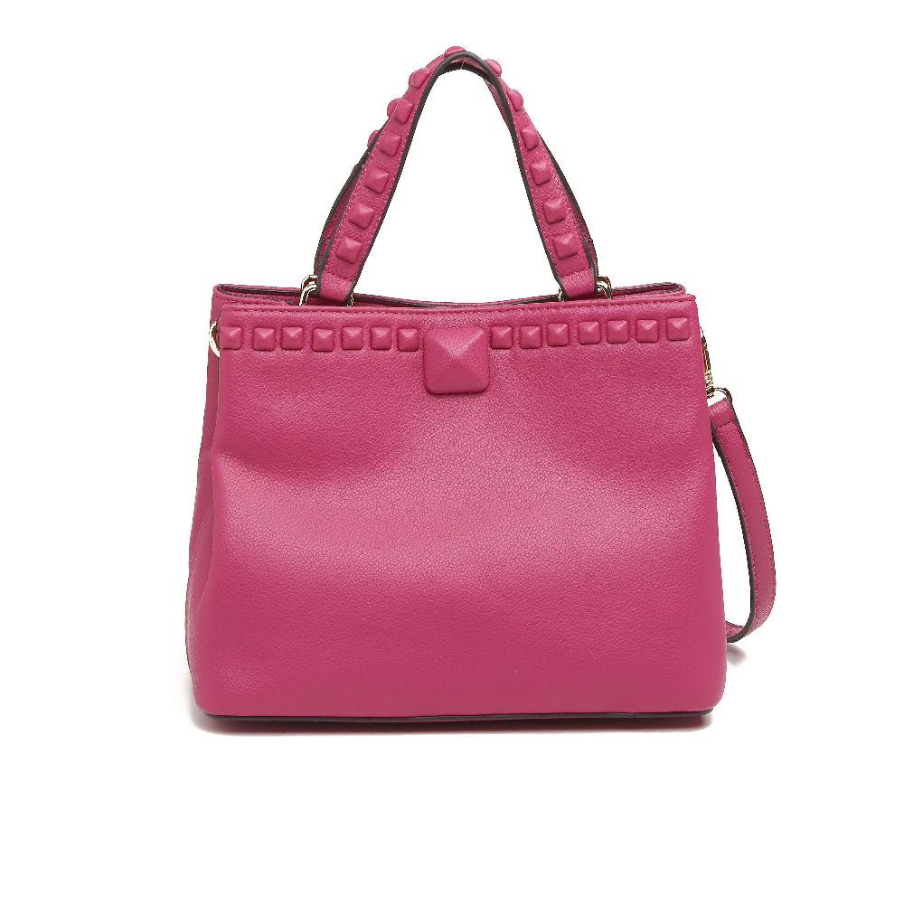 QVC Carrera Accessori Borsa a mano con tracolla e borchie Francine