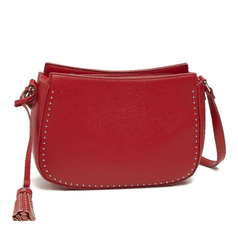 QVC Carrera Accessori Borsa a tracolla con borchiette Allie