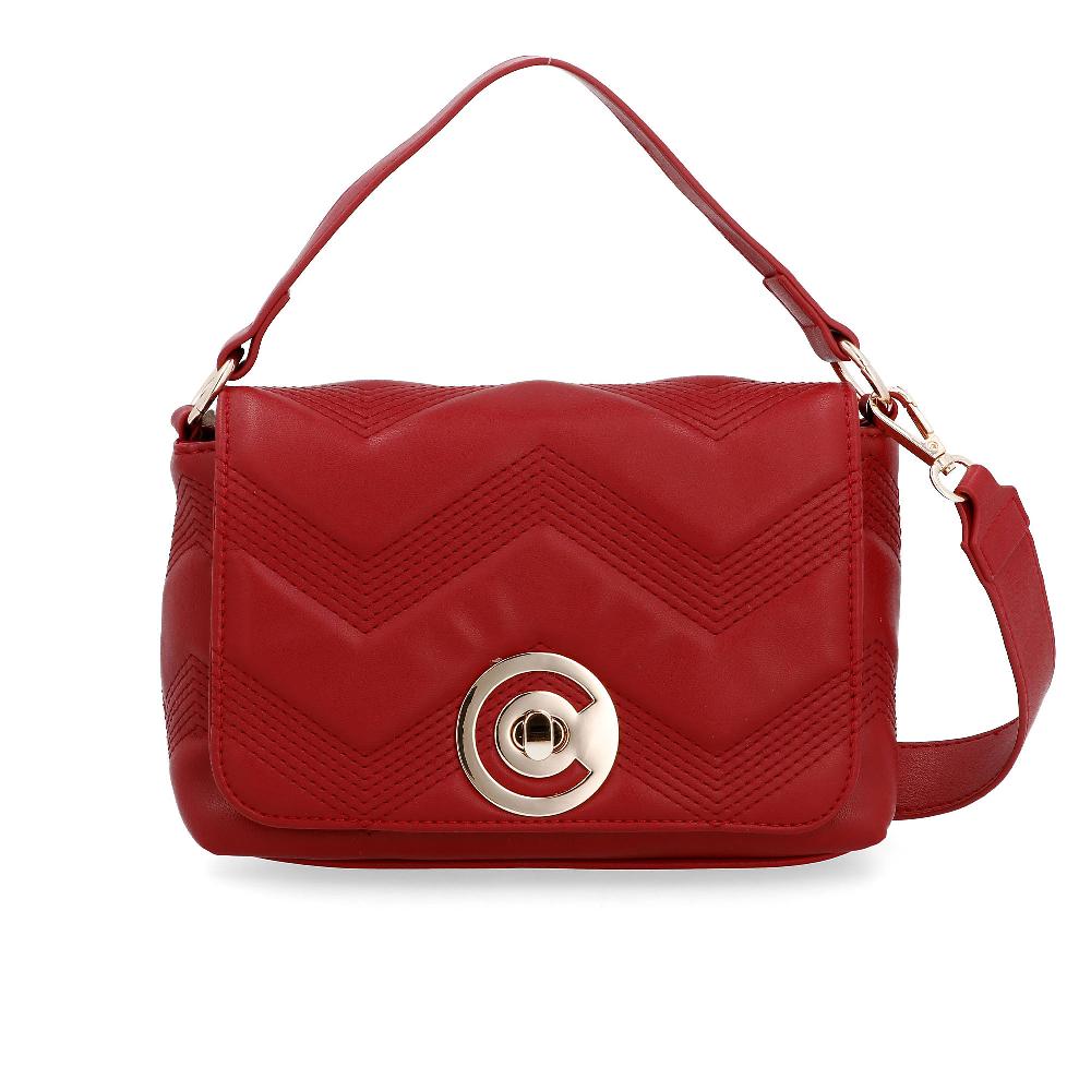 QVC Carrera Accessori Borsa con cuciture in rilievo e chiusura con girello metallico