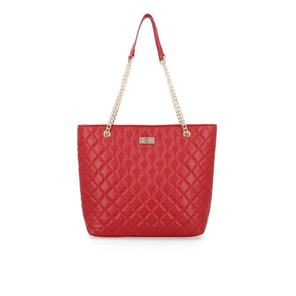 QVC Carrera Accessori Borsa Shopper Effetto Matelassé Clohe