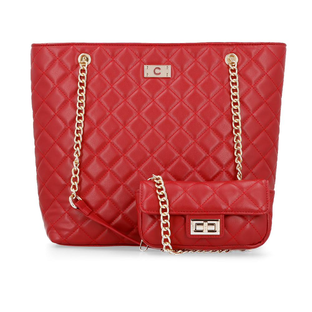 QVC Carrera Accessori Borsa shopper effetto matelassé Clohe