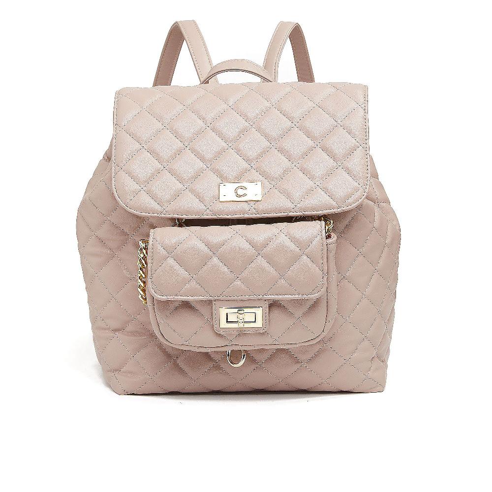 QVC Carrera Accessori Zaino effetto matelassé con borsa sganciabile
