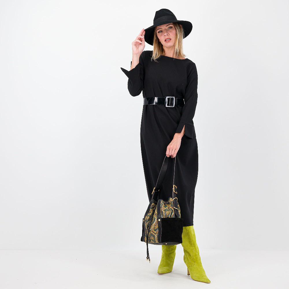 QVC Caterina Lancini Abito A Uovo In Tessuto Bi-stretch