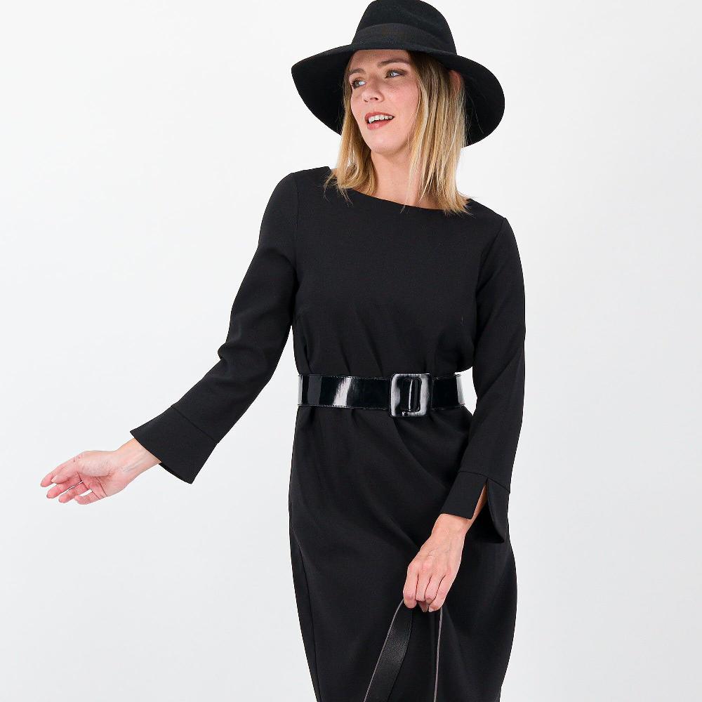 QVC Caterina Lancini Abito A Uovo In Tessuto Bi-stretch