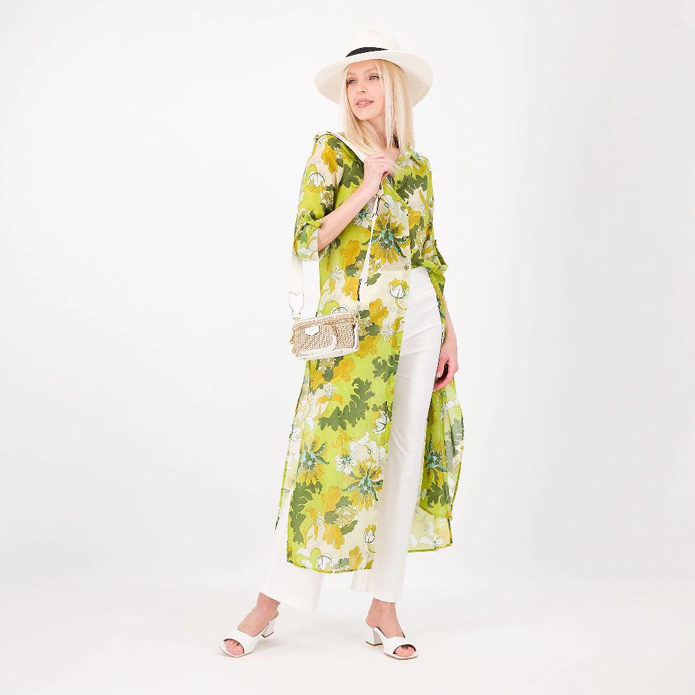 QVC Caterina Lancini Abito Chemisier In Mussola Di Cotone
