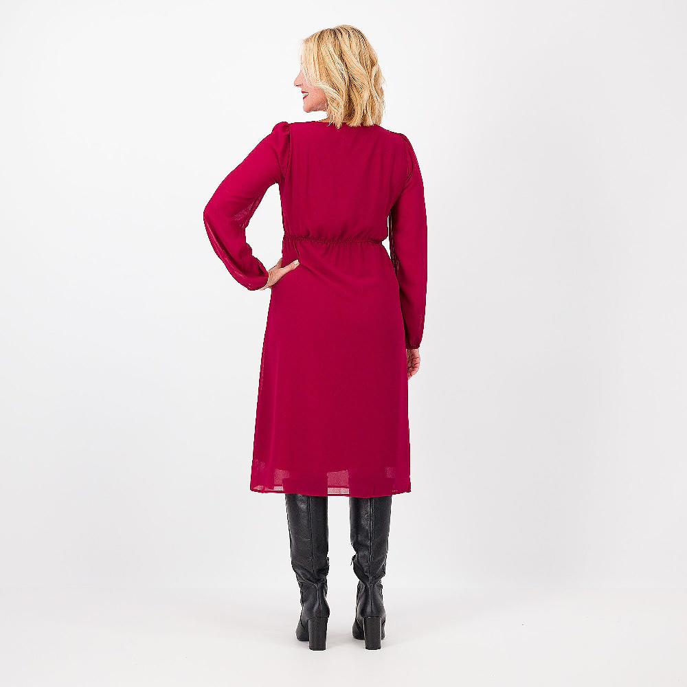 QVC Caterina Lancini Abito In Georgette Con Drappeggio