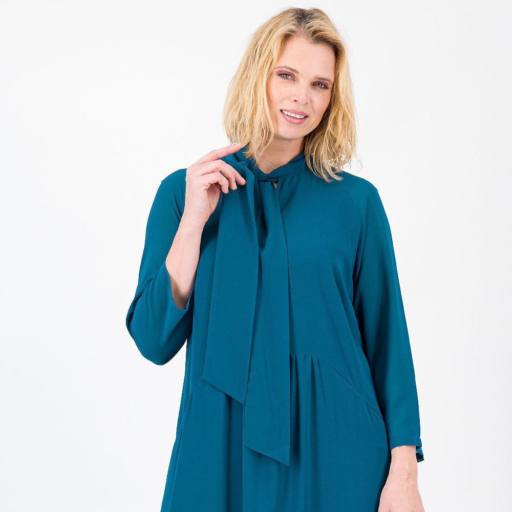 QVC Caterina Lancini Abito In Georgette Foderato Con Sciarpina