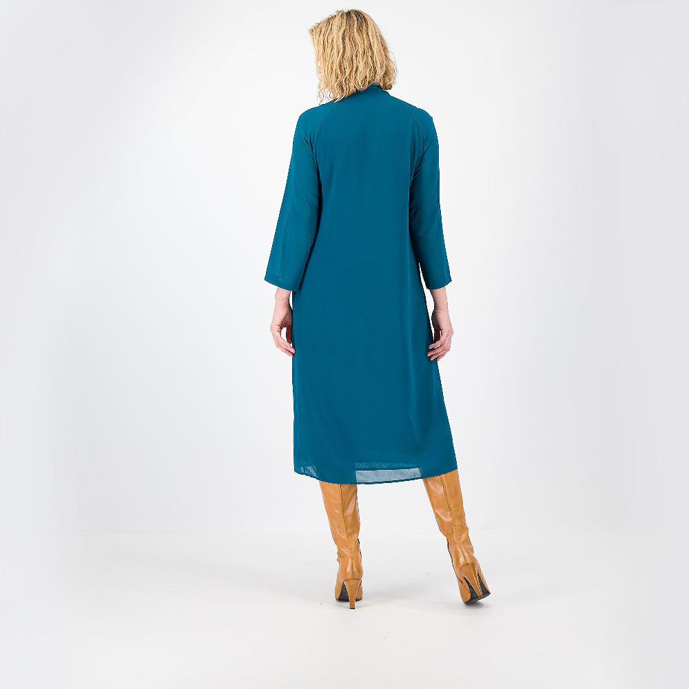 QVC Caterina Lancini Abito In Georgette Foderato Con Sciarpina