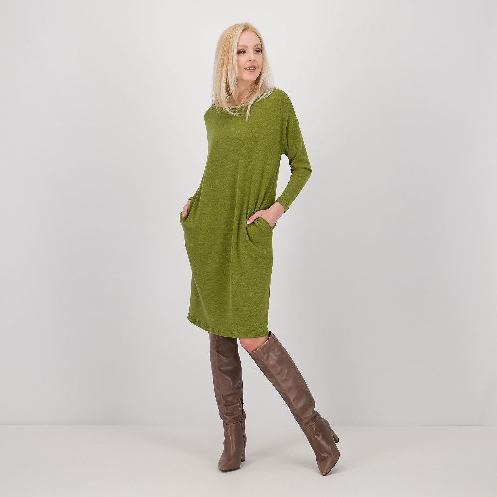 QVC Caterina Lancini Abito in maglia con maniche lunghe e scollo a barchetta