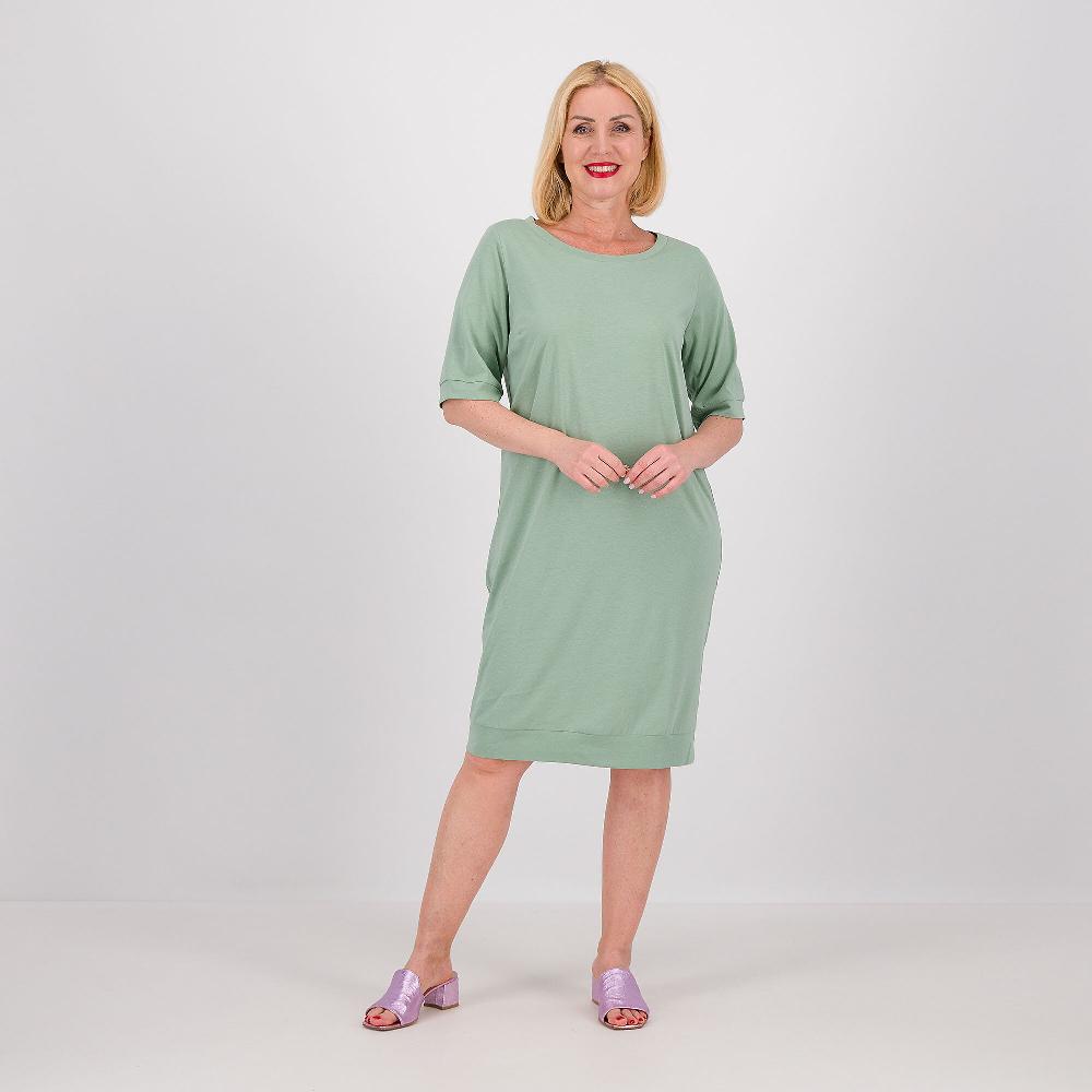QVC Caterina Lancini Abito in maglia di cotone con linea ad anfora