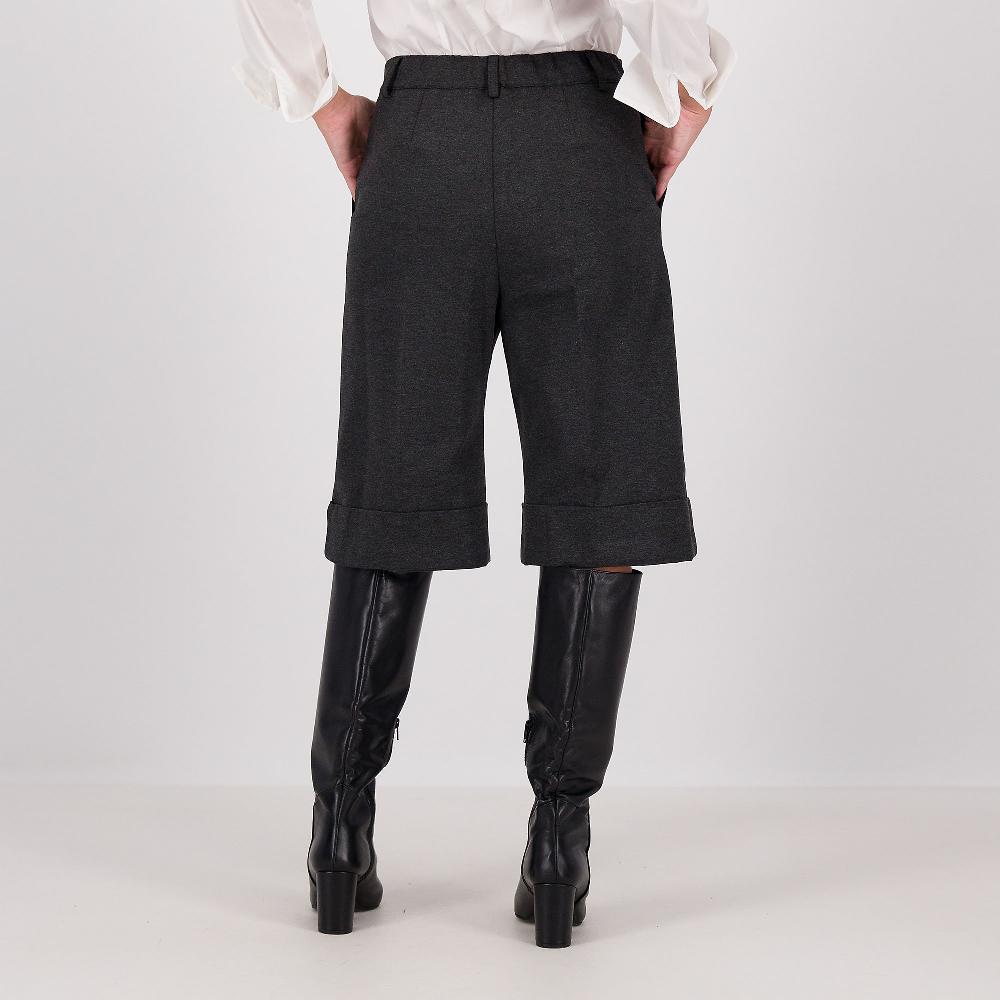 QVC Caterina Lancini Bermuda In Punto Milano Con Risvolto