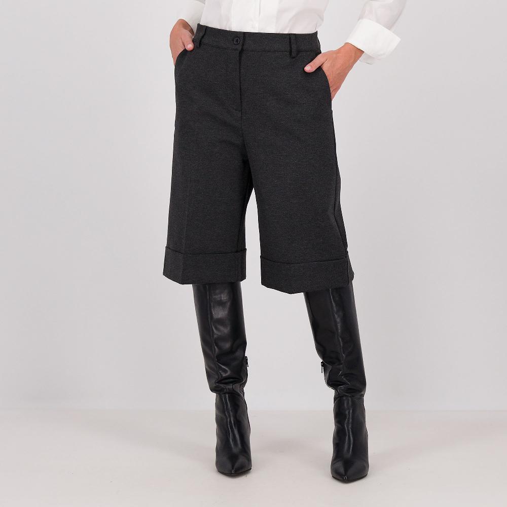 QVC Caterina Lancini Bermuda in punto Milano con risvolto