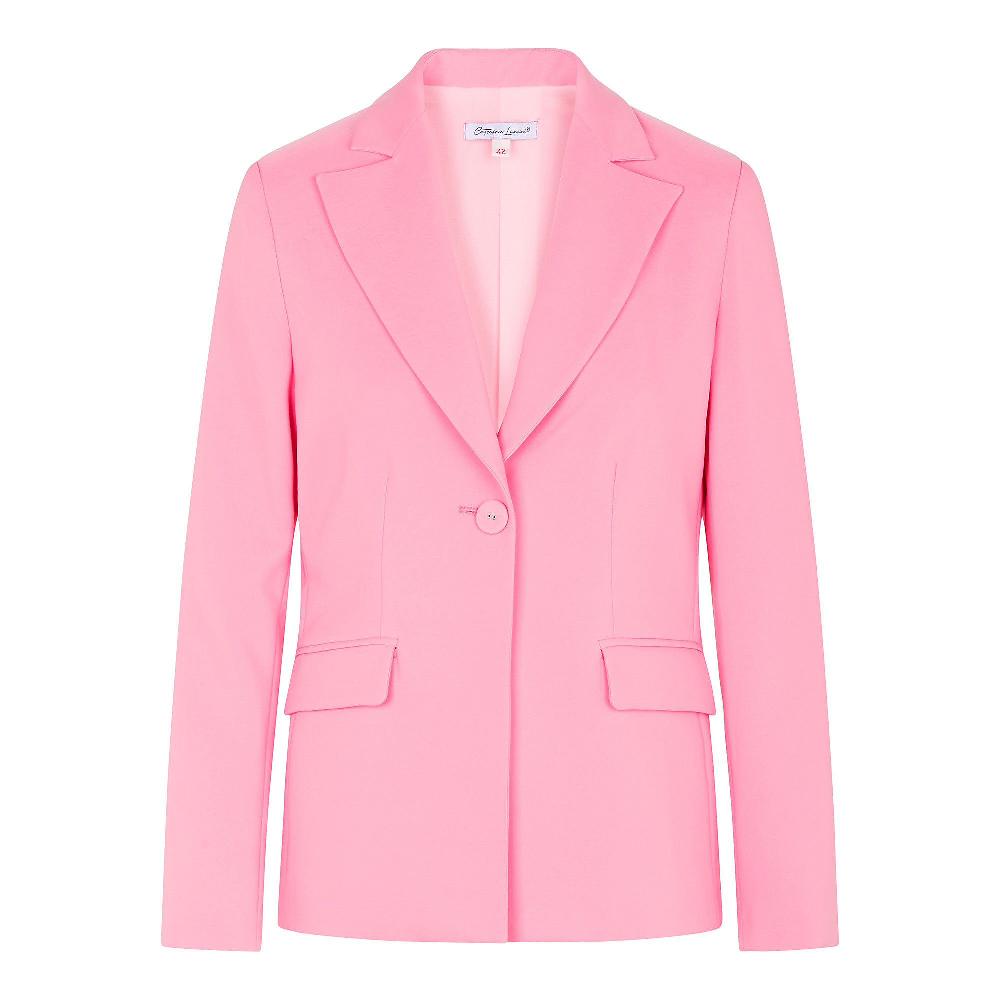 QVC Caterina Lancini Blazer A Un Bottone Collo Con Revers Tasche Con Pattina
