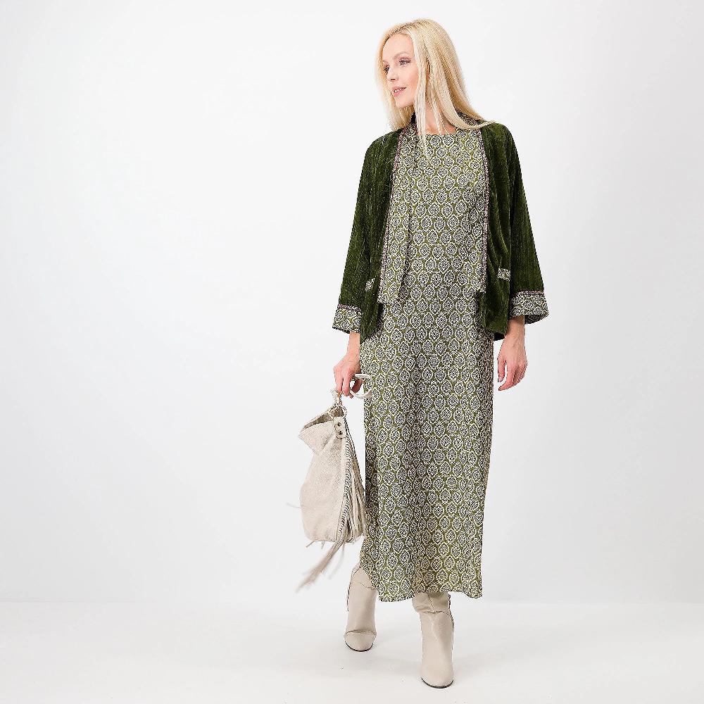 QVC Caterina Lancini Blazer Destrutturato In Velluto Froissè E Inserti Fantasia Made In Italy
