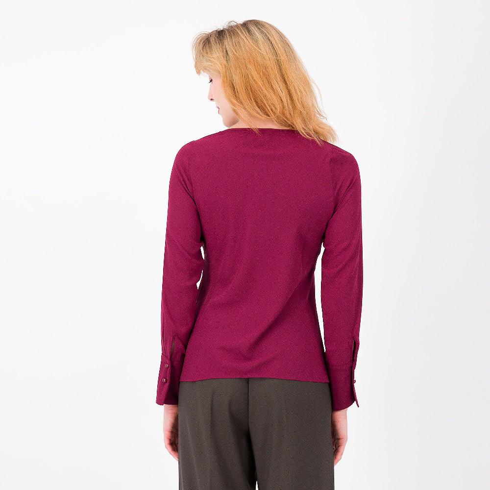 QVC Caterina Lancini Blusa A Manica Lunga Con Drappeggio