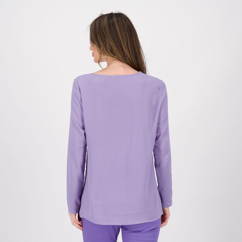 QVC Caterina Lancini Blusa In Crêpe Di Viscosa Con Volant