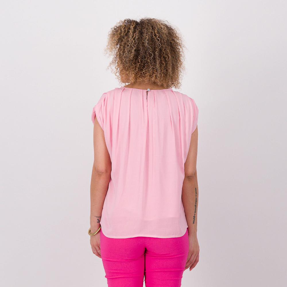 QVC Caterina Lancini Blusa In Mussola Di Viscosa Con Drappeggi