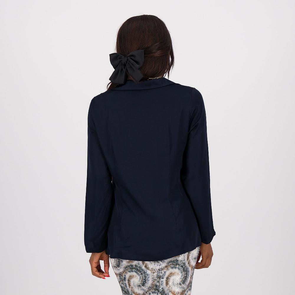 QVC Caterina Lancini Blusa In Raso Di Viscosa Con Scollo A V