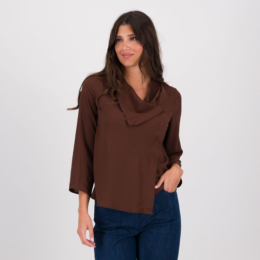 QVC Caterina Lancini Blusa in viscosa crêpe de chine