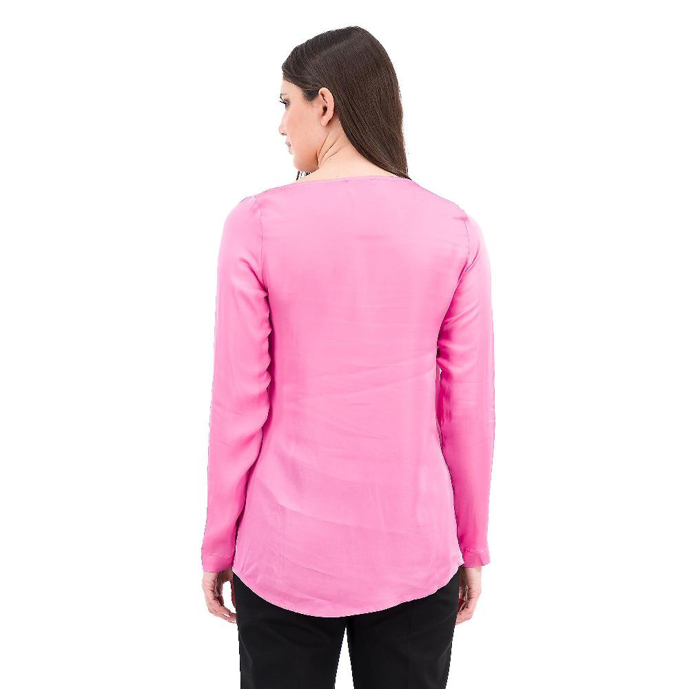 QVC Caterina Lancini Camicia In Crèpe 100% Viscosa Scollo Serafino Made In Italy