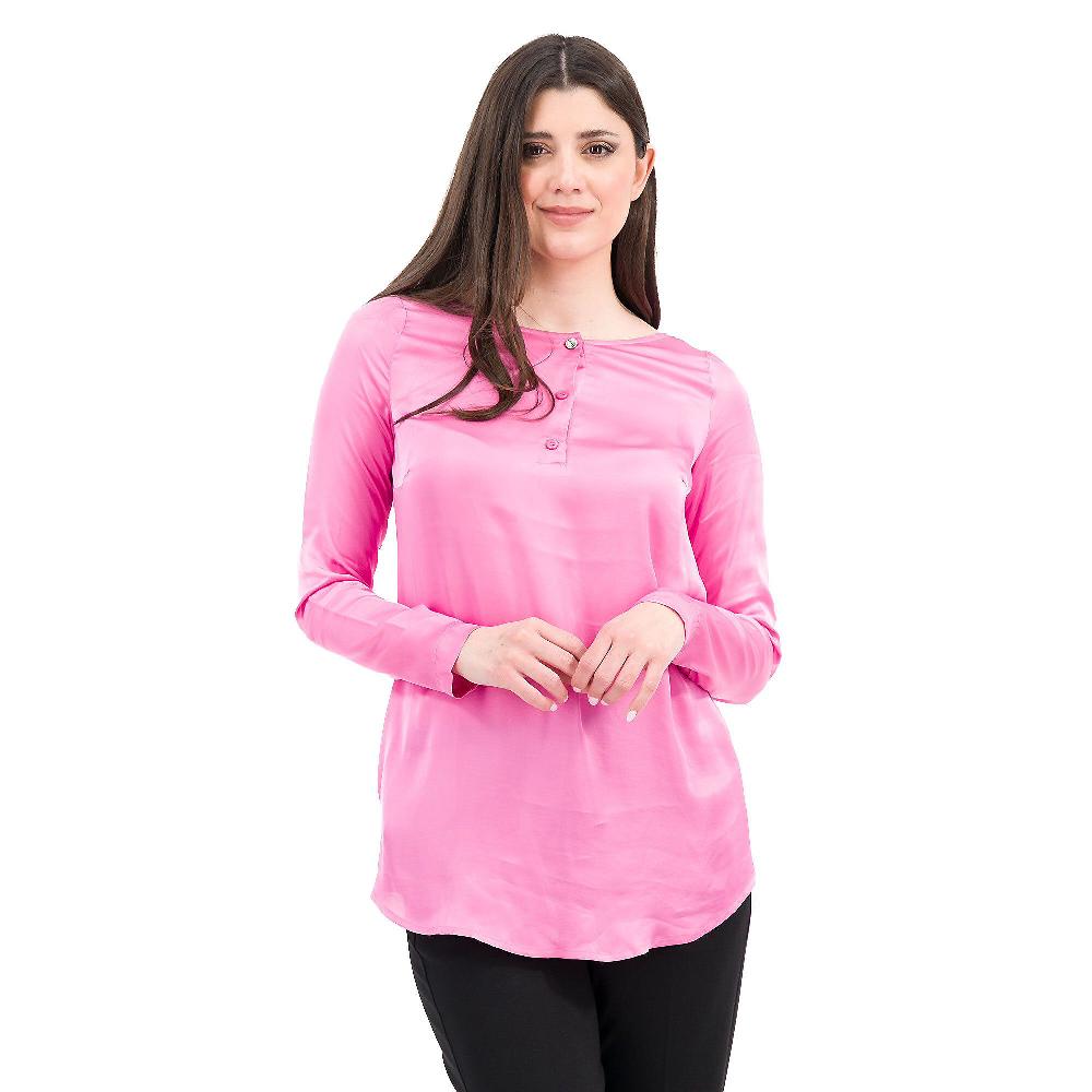 QVC Caterina Lancini Camicia in crèpe 100% viscosa Scollo serafino Made in Italy