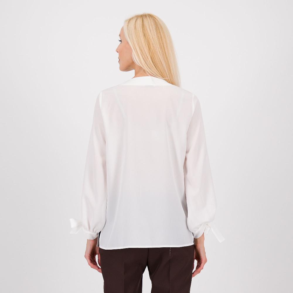 QVC Caterina Lancini Camicia In Crêpe De Chine Con Scollo A V Con Lunetta