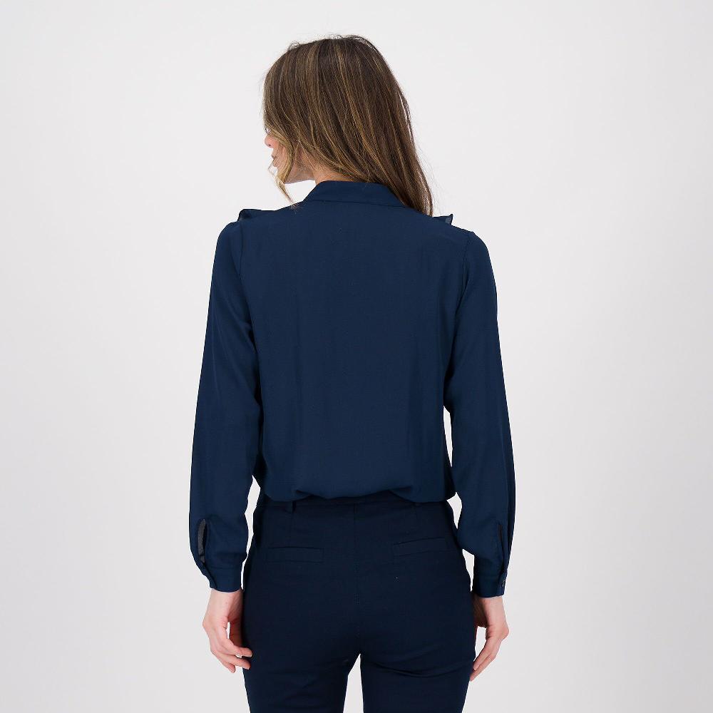 QVC Caterina Lancini Camicia In Doppia Georgette Con Ruches E Collo A Listino