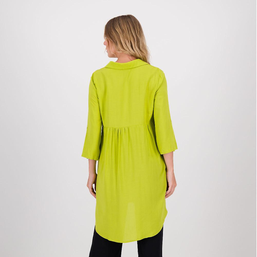 QVC Caterina Lancini Camicia In Mussola Di Viscosa Con Maniche Lunghe