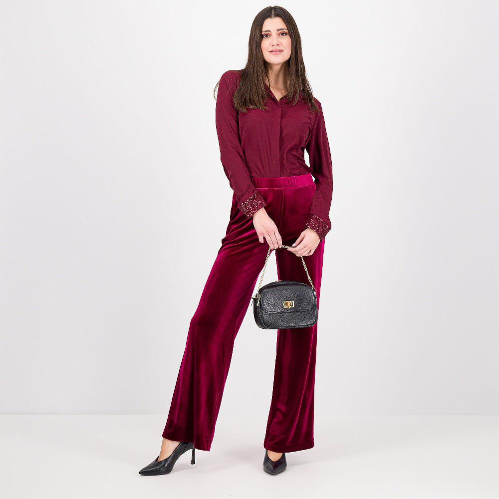 QVC Caterina Lancini Camicia In Raso Lavato Con Paillettes