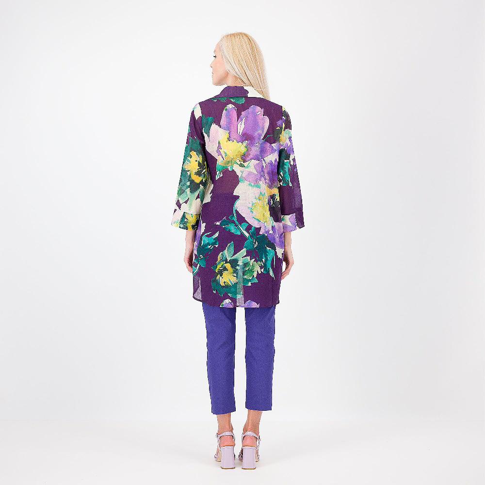 QVC Caterina Lancini Camicia Lunga Fantasia In Mussola Di Cotone