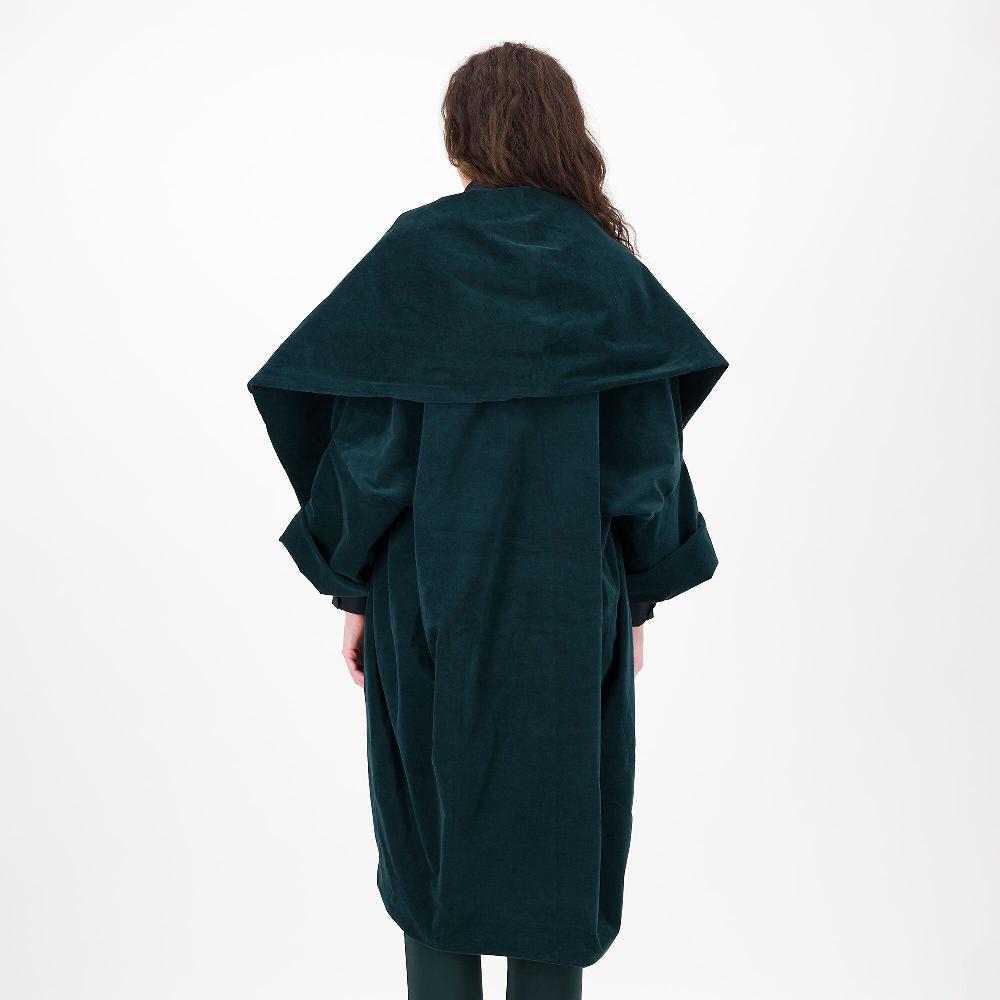 QVC Caterina Lancini Cappa In Velluto Di Cotone Collo A Scialle Made In Italy