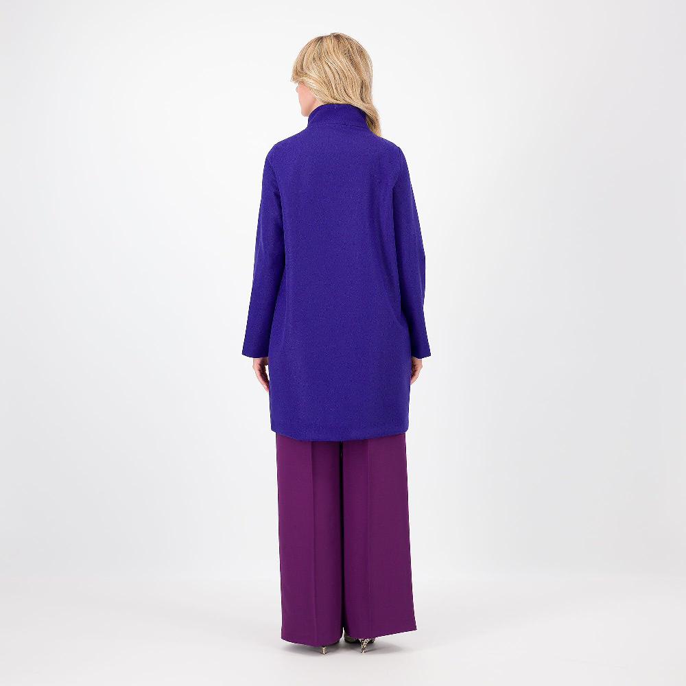 QVC Caterina Lancini Cappotto In Panno A Collo Alto