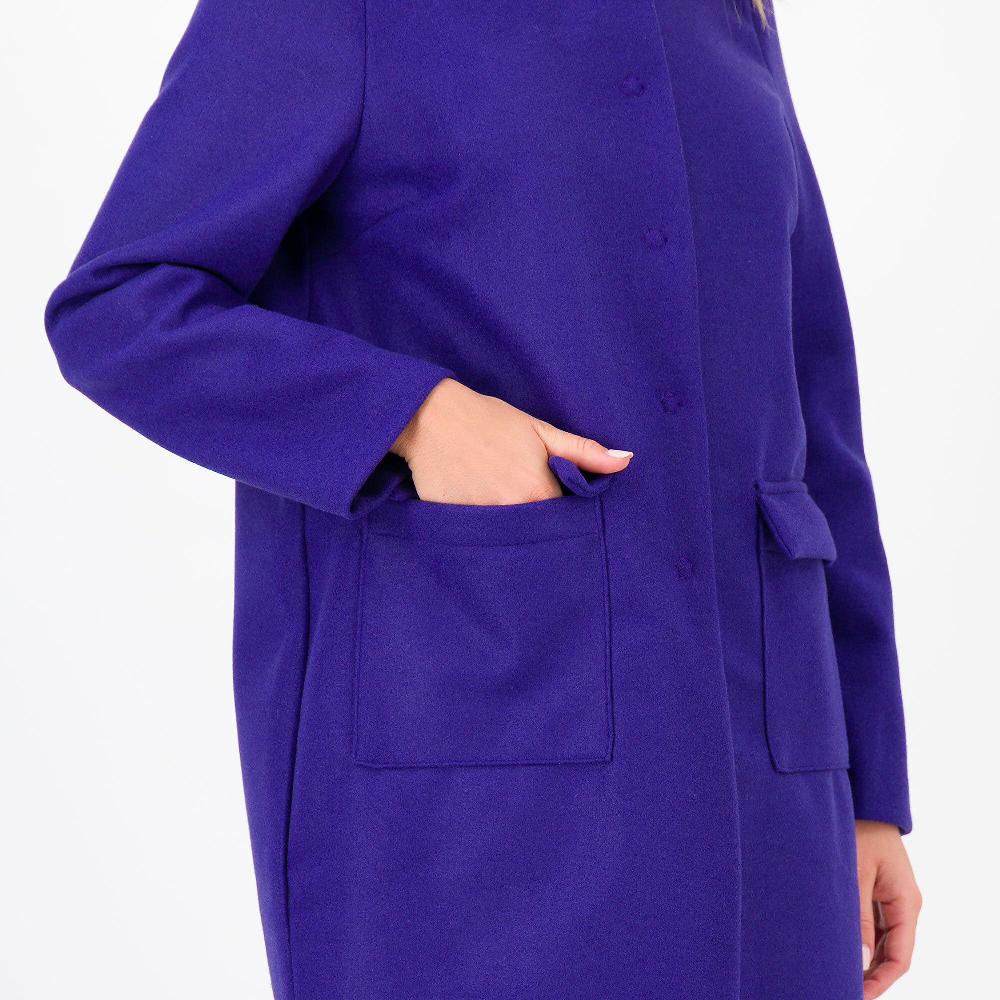 QVC Caterina Lancini Cappotto In Panno A Collo Alto