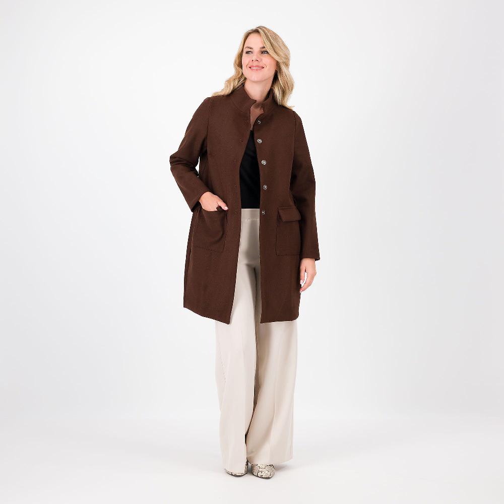 QVC Caterina Lancini Cappotto in panno a collo alto