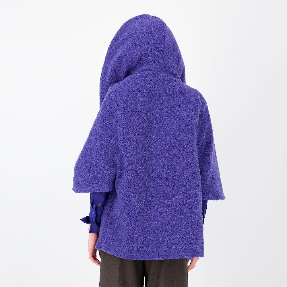 QVC Caterina Lancini Cappotto In Velour Con Manica 3/4