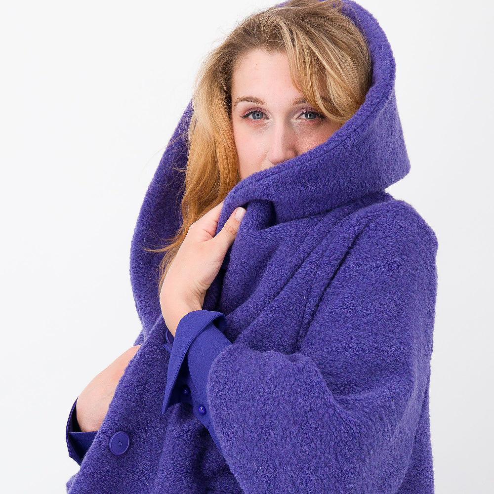 QVC Caterina Lancini Cappotto In Velour Con Manica 3/4