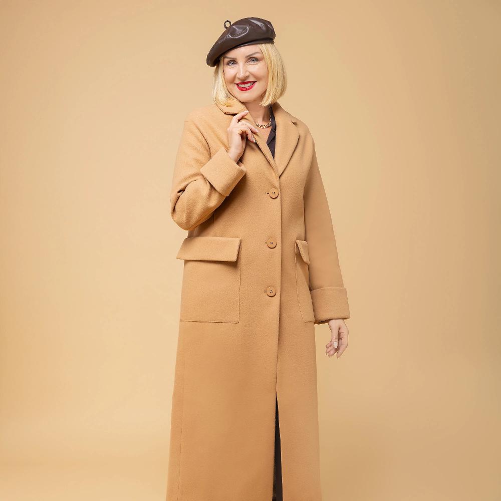 QVC Caterina Lancini Cappotto Lungo In Panno Velour Anche Petite