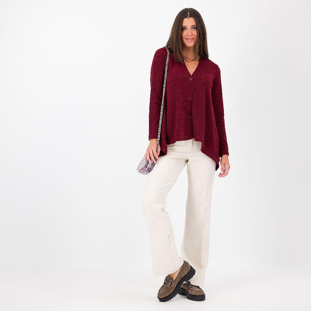QVC Caterina Lancini Cardigan Asimmetrico In Maglia Linea Over Made In Italy