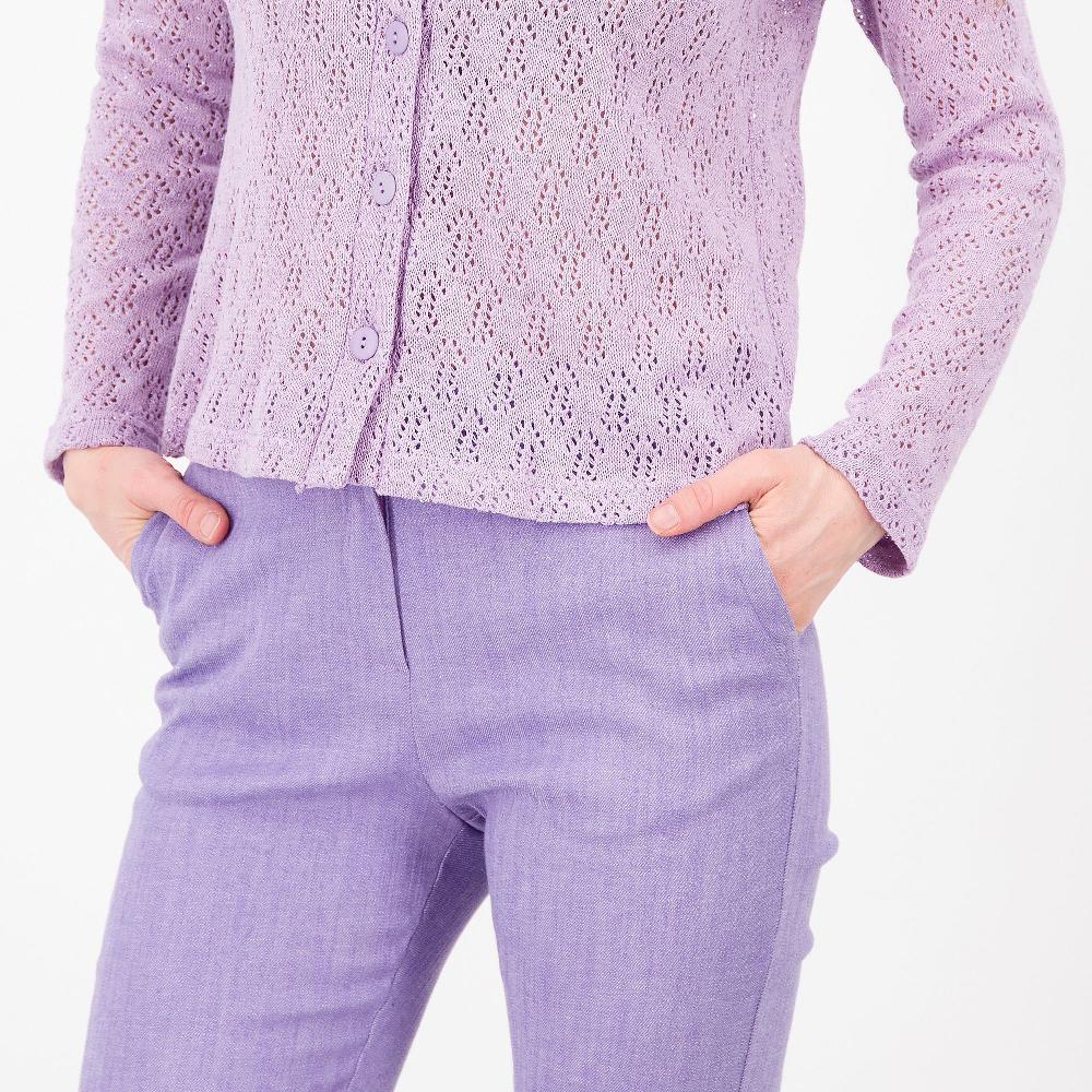QVC Caterina Lancini Cardigan Corto Traforato In Maglia Di Cotone Made In Italy