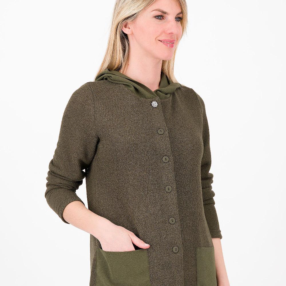 QVC Caterina Lancini Cardigan In Maglia Con Cappuccio