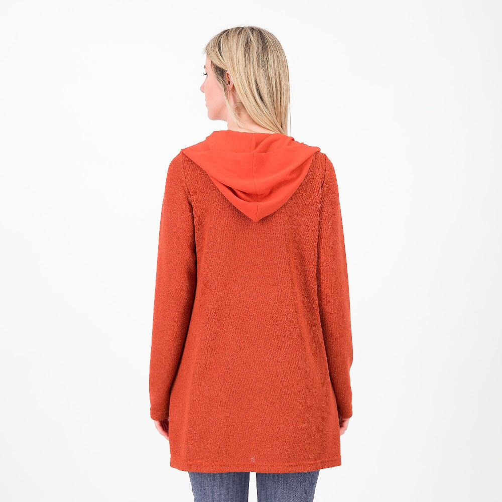 QVC Caterina Lancini Cardigan In Maglia Con Cappuccio