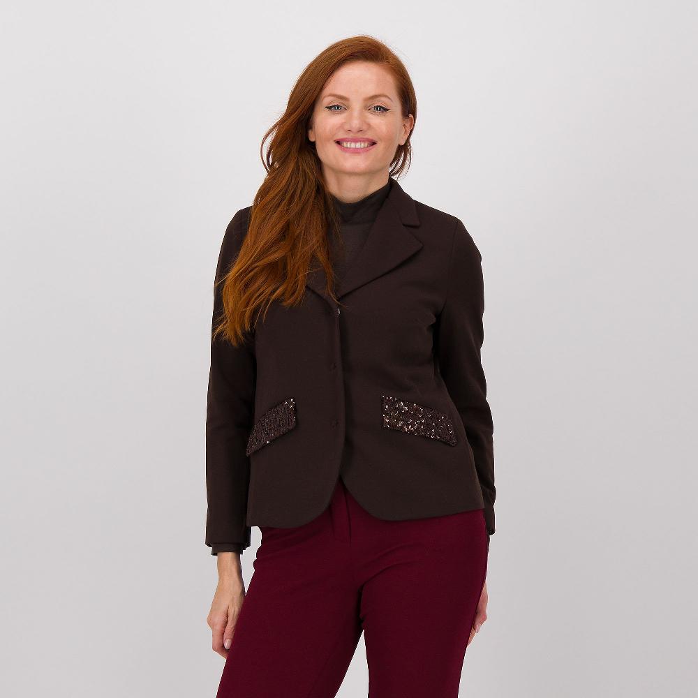 QVC Caterina Lancini Giacca con bottoni automatici e dettaglio paillettes