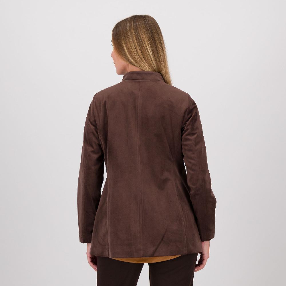 QVC Caterina Lancini Giacca In Velluto Con Collo Alla Coreana