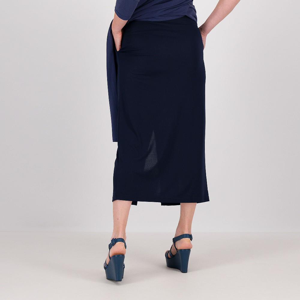 QVC Caterina Lancini Gonna A Tubino In Maglia Crêpe Con Spacco Davanti