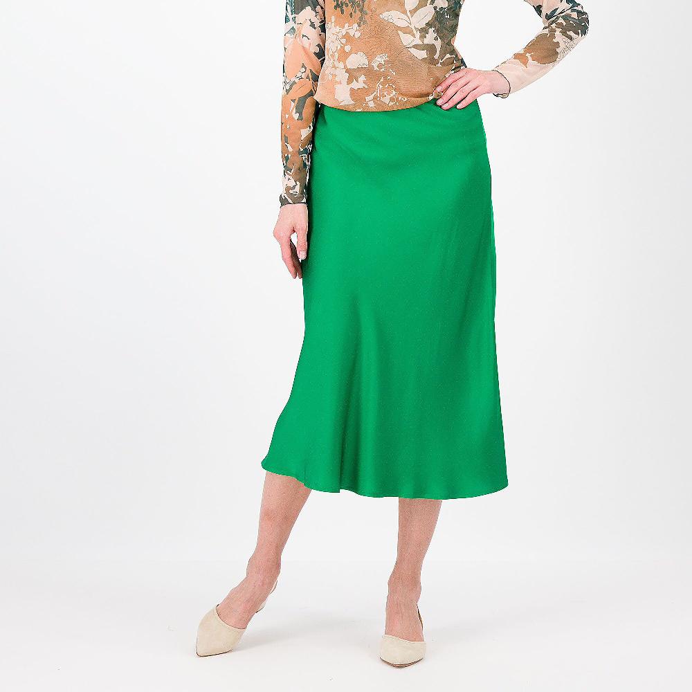 QVC Caterina Lancini Gonna in raso a ruota Elastico in vita Made in Italy